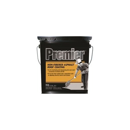 Henry Henry PR100070 Asphalt Roof Coating, Black, 4.75 gal Pail PR100070